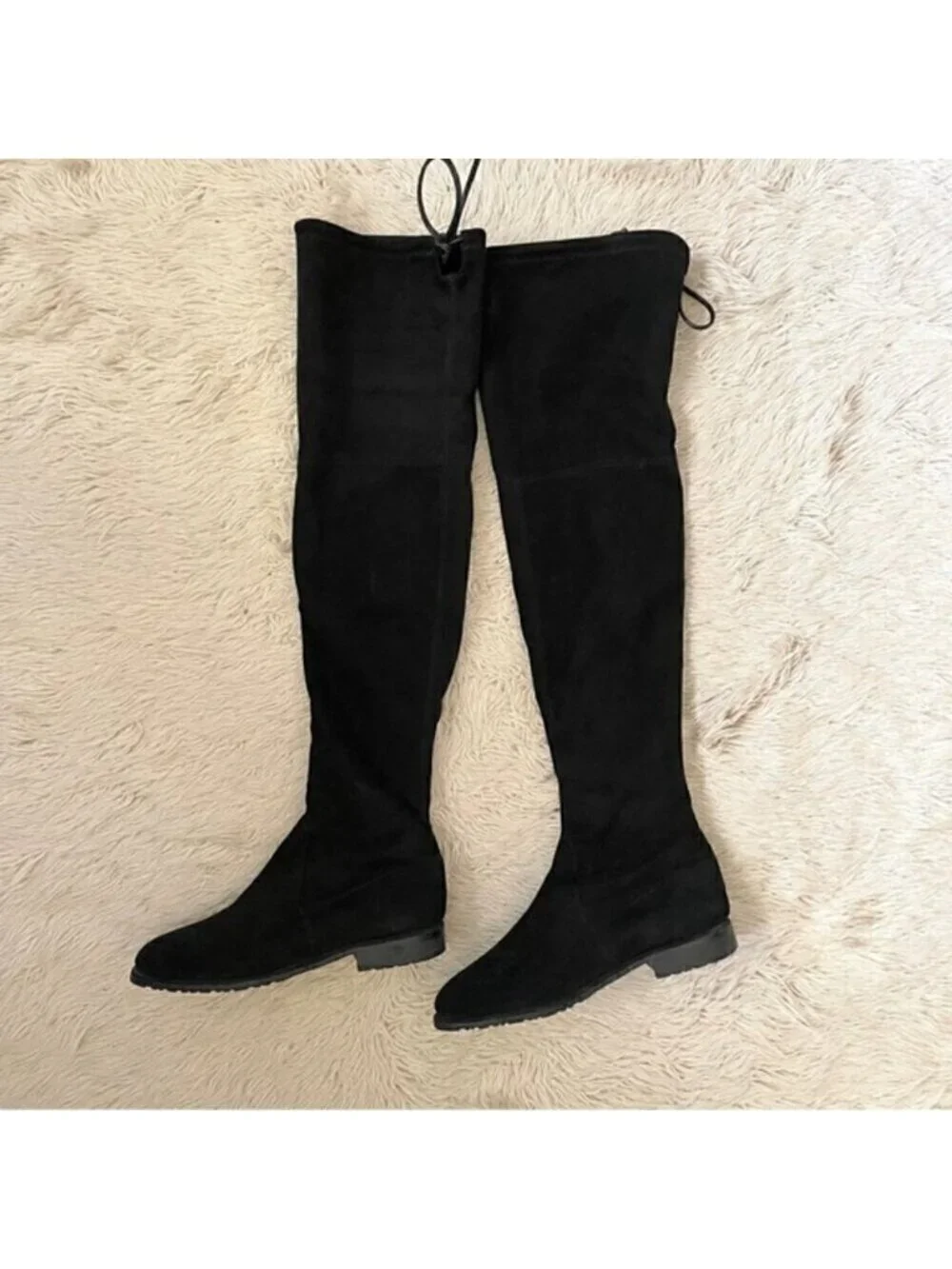 Stuart Weitzman Black Lowland Suede Thigh High Boots - 5, 💯 AUTHENTIC!